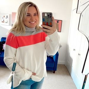 NWT court and rowe stripe turtleneck sweater